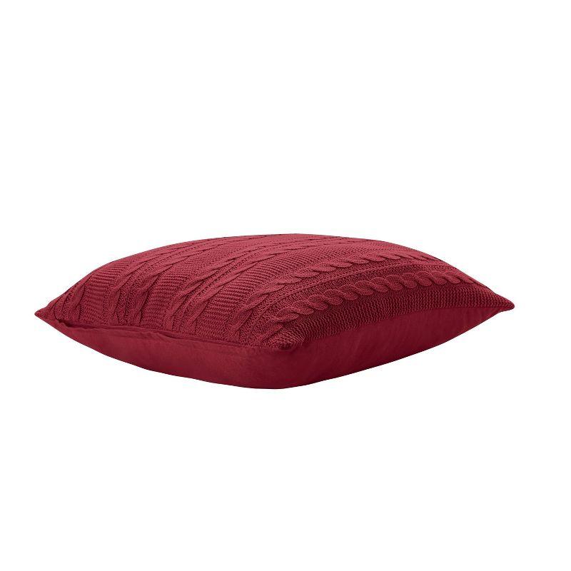 VCNY Dublin 18" x 18" Cable Knit Rectangular Decorative Pillow