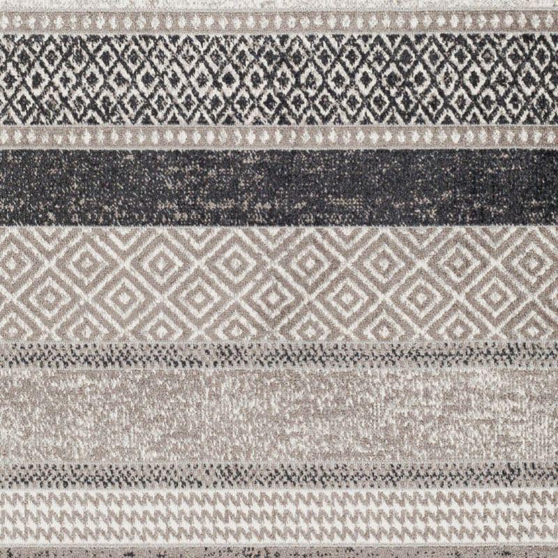 Mark & Day Sandborn Washable Woven Indoor Area Rugs Medium Gray