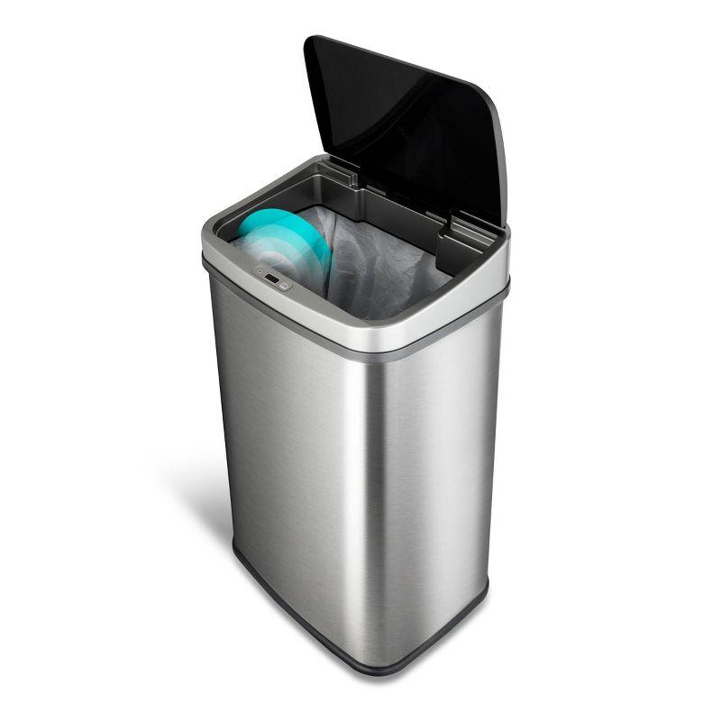 Nine Stars 13.2 Gallon Stainless Steel Motion Sensor Trash Can