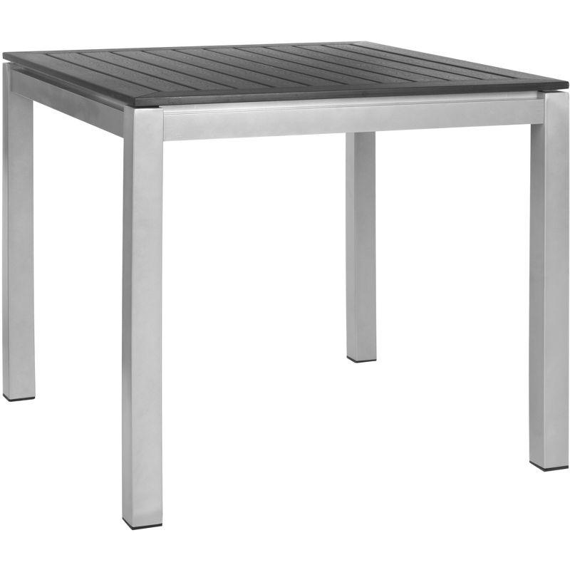 Onika Square Patio Dining Table - Black/Grey - Safavieh