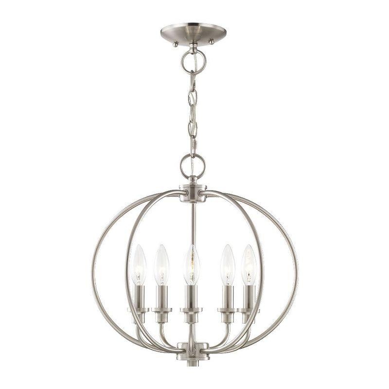 Livex Lighting Milania 5 - Light Chandelier in  Brushed Nickel