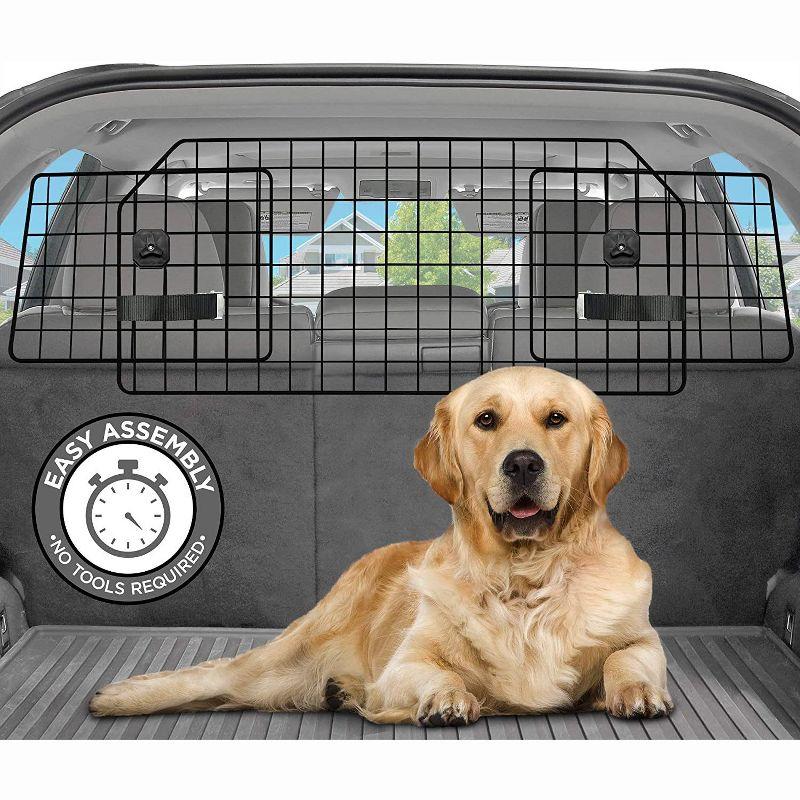 Adjustable Black Steel Car and SUV Pet Barrier