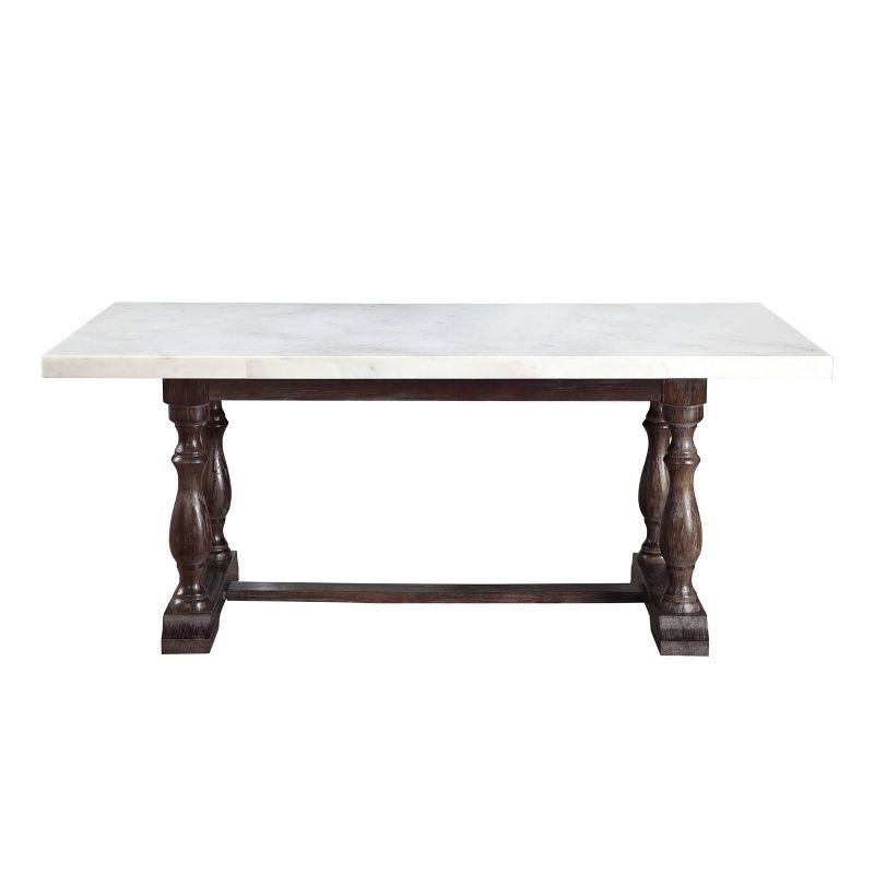 Concert Marble Top Solid Wood Base Dining Table