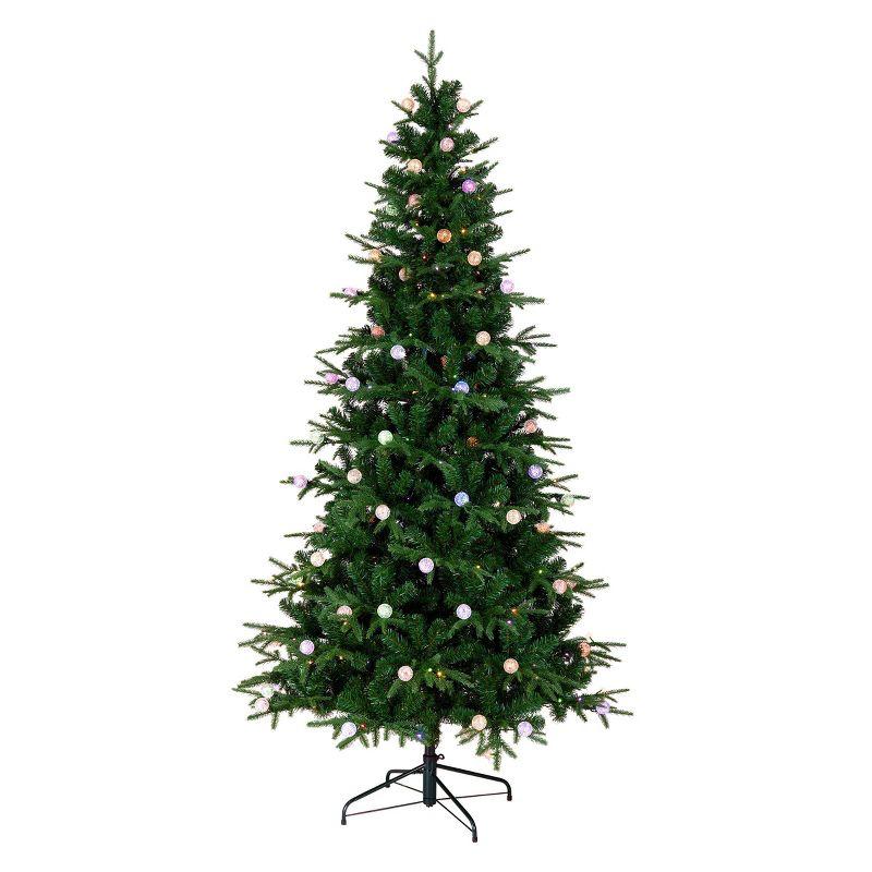 National Tree Company Pre-lit Feel Real Duxbury Artificial Christmas Tree with Dual Color LED Lights