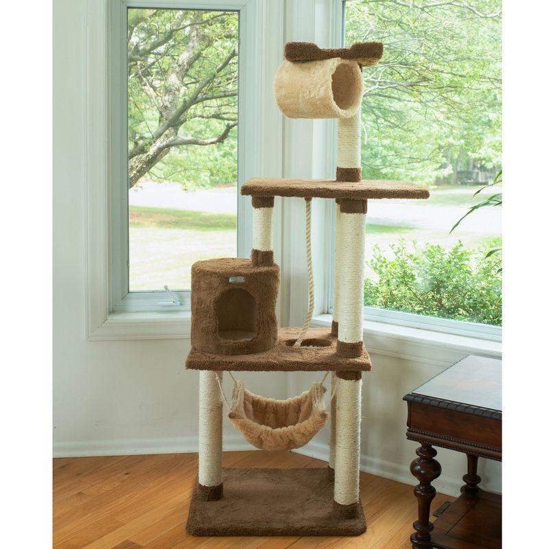 Armarkat 70" Real Wood Cat tree With Scratch posts, Hammock for Cats & Kittens, X7001