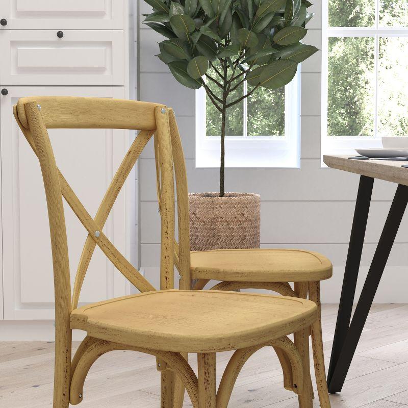 Merrick Lane Bardstown X-Back Bistro Style Wooden High Back Dining Chair