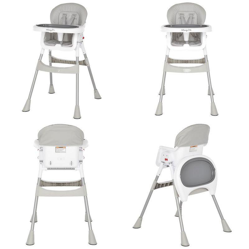 Dream On Me Portable 2-In-1 Table Talk High Chair - Convertible Compact and Lightweight, Grey
