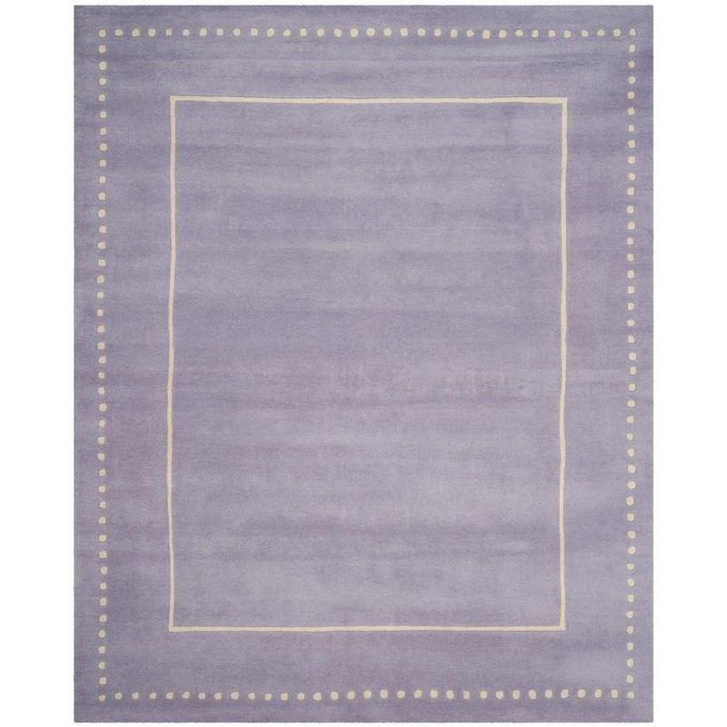 Lavender Ivory Luxe Hand-Tufted Wool 8' x 10' Area Rug