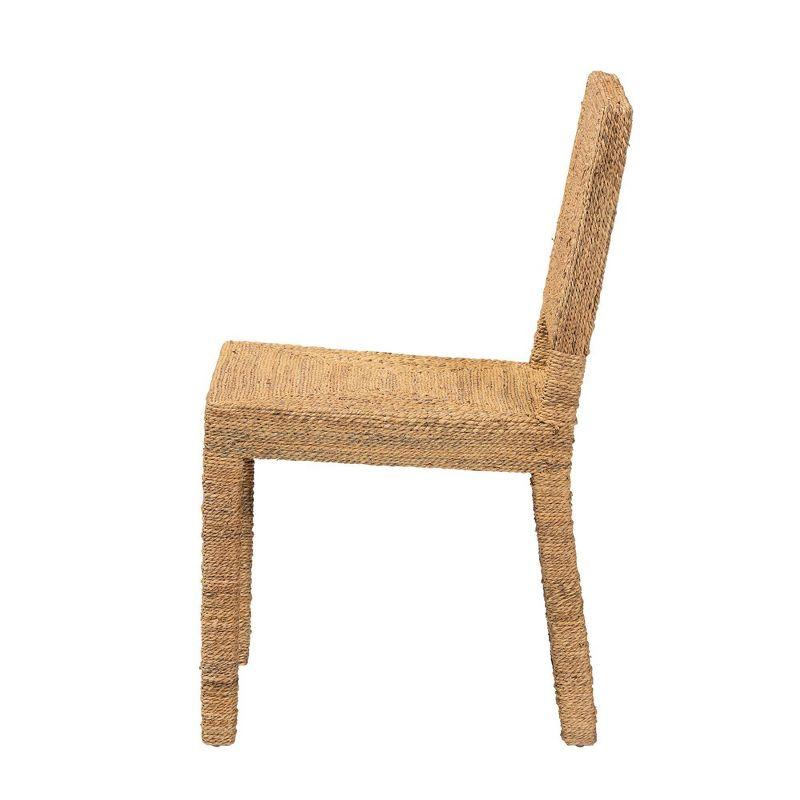 bali & pari Anfield Natural Seagrass and Mahogany Wood Dining Chair Natural