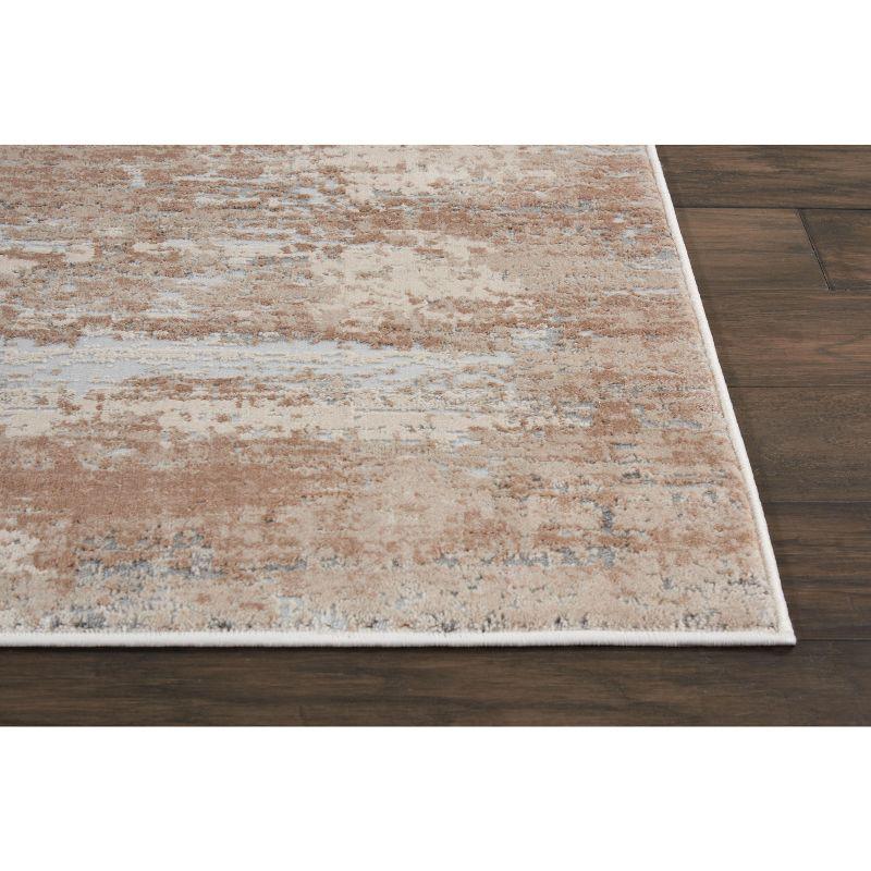 Modern Abstract Gray 7'10" x 10'6" Synthetic Area Rug