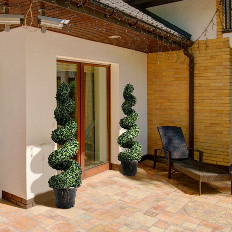 Costway 4FT Artificial  Tree Faux Tree W/Realistic Leaves Indoor Outdoor