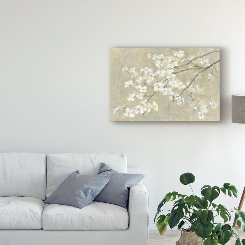 Trademark Fine Art -Danhui Nai 'Dogwood In Spring Neutral Crop' Canvas Art