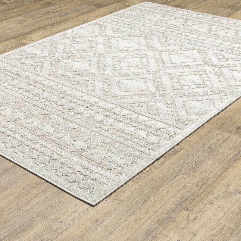 Captiv8e Designs 7'10"x10'10" Tiana Tone on Tone Beige/Ivory Area Rug