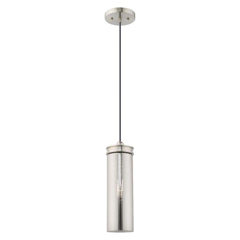 Livex Lighting Art Glass 1 - Light Pendant in  Brushed Nickel