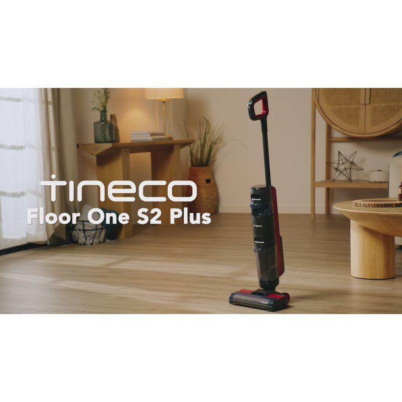 Tineco Floor One S2 Plus - Cordless Smart Wet/Dry Vacuum Cleaner and Hard Floor Washer: Self-Cleaning, Electric, Red