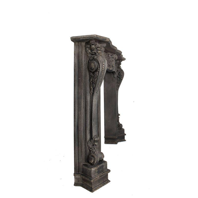 Storied Home Ornate Decorative Fireplace Mantel Black: Wall Mount, MDF Frame, Adult Assembly