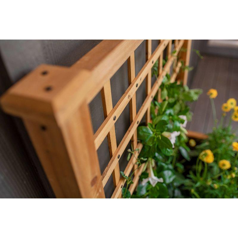 Rosewood 46.75'' H x 38.13'' Wood Planter with Trellis