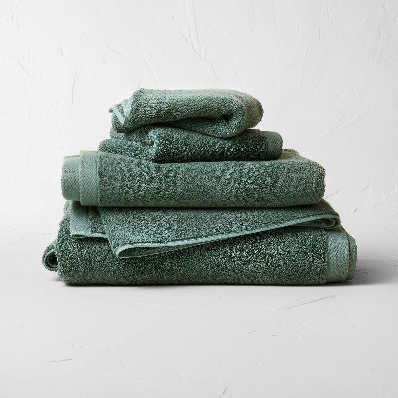 Organic Bath Sheet Dark Teal Blue - Casaluna™: Heavyweight Organic Cotton, Low Lint, GOTS & OEKO-TEX Certified