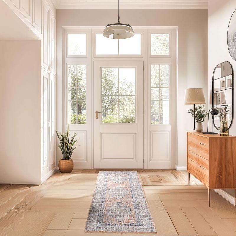 Nuloom Jacquie Medallion 6 Square Indoor Area Rug for Living Room Bedroom Dining Room Kitchen, Peach/Beige