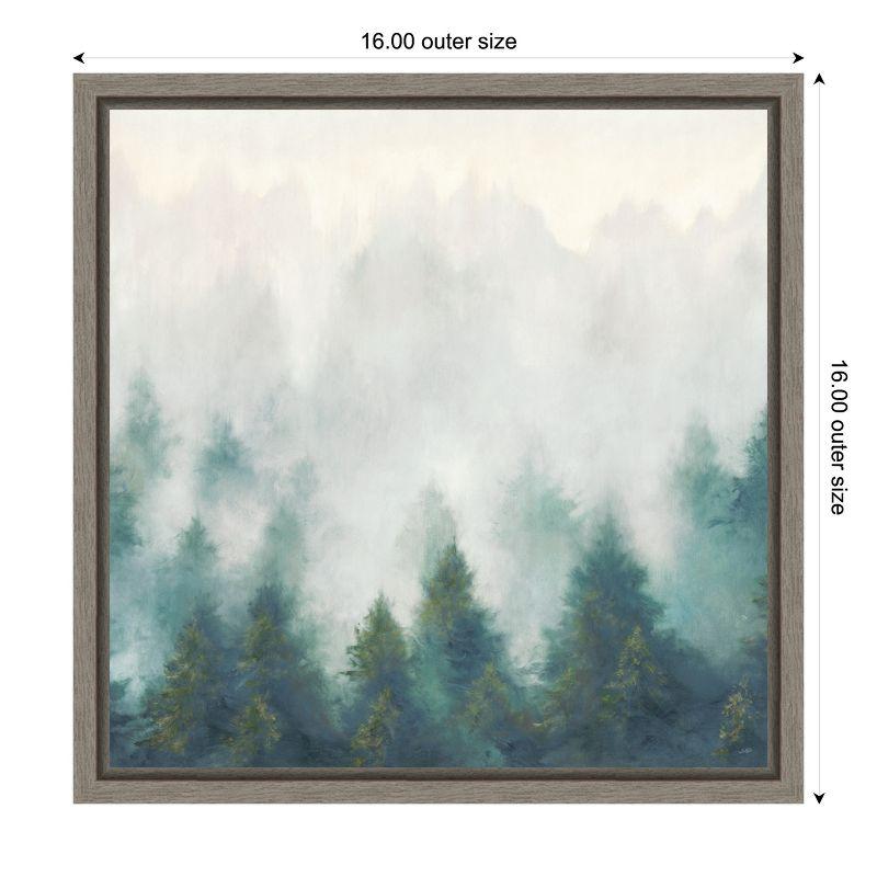 Amanti Art Misty Forest Blush Sq by Julia Purinton Canvas Wall Art Print Framed 16 x 16-in.