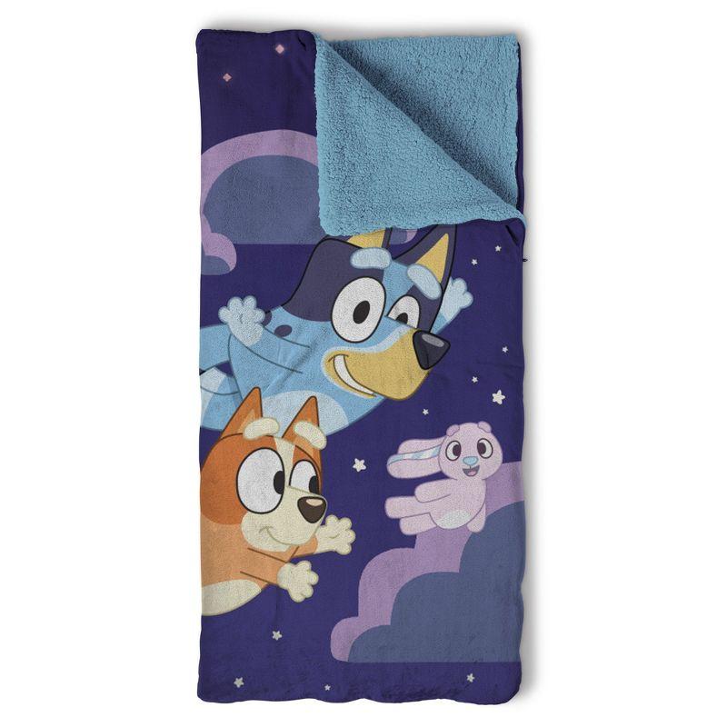 The Northwest Bluey Slumber Pups Silk Touch Throw Blanket Sherpa Slumber Bag 27x56 Inches