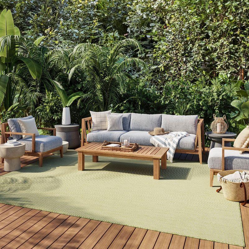 Nourison Courtyard COU01 Indoor/outdoor Area Rug - Ivory Green 8' x 10'