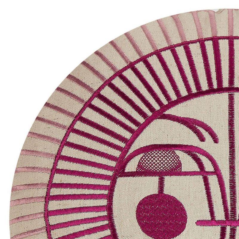 Jungalow Ayo Embroidered Round Pillow Cover & Insert