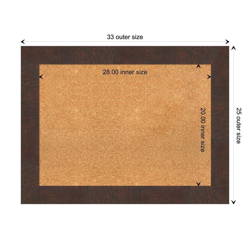 Amanti Art Wildwood Brown Framed Corkboard, Natural Cork