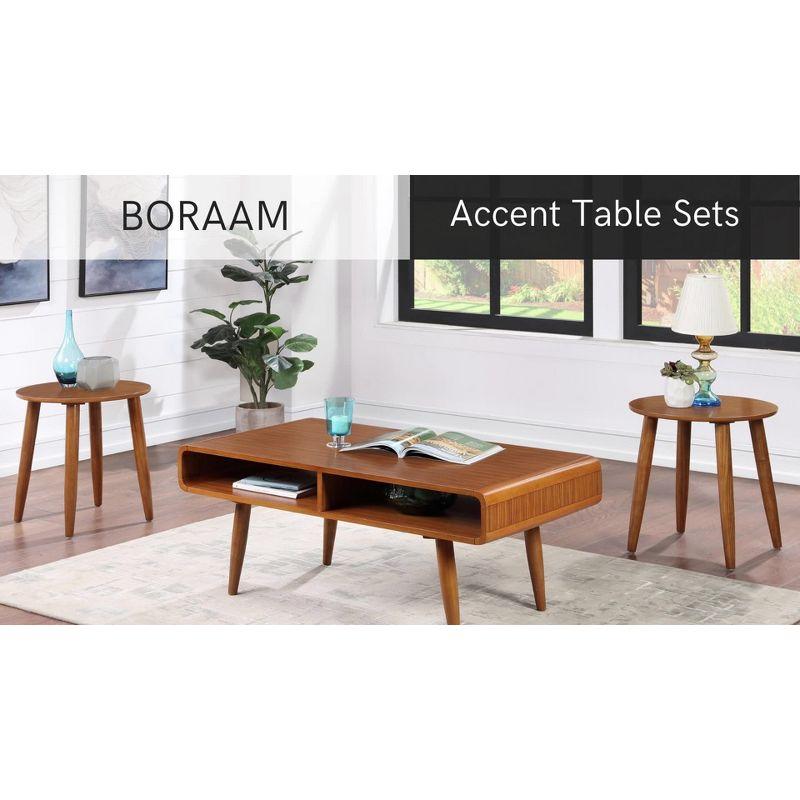Boraam Halmstad Coffee Table Walnut: Elegant Rectangular Design, 2 Shelves, Sturdy Wood Frame