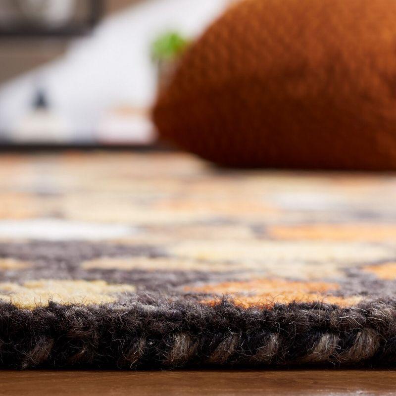 Aspen APN128 Hand Tufted Area Rug  - Light Yellow/Orange - 5' round - Safavieh.