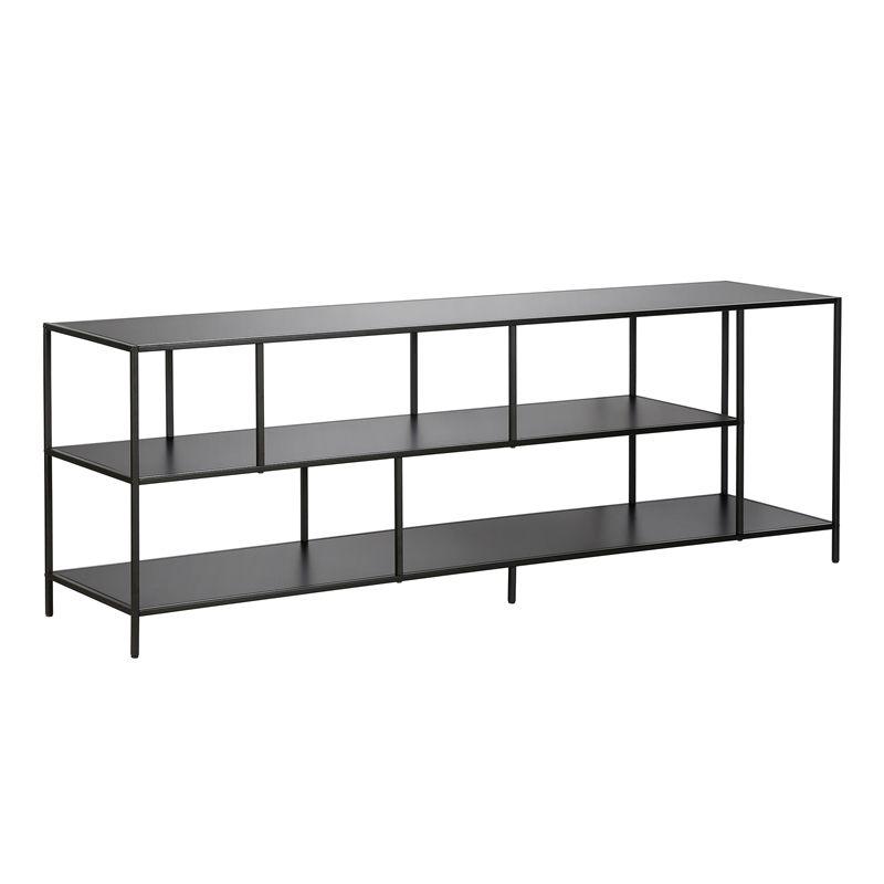 70" Black Bronze TV Stand with Metal Shelves - Henn&Hart