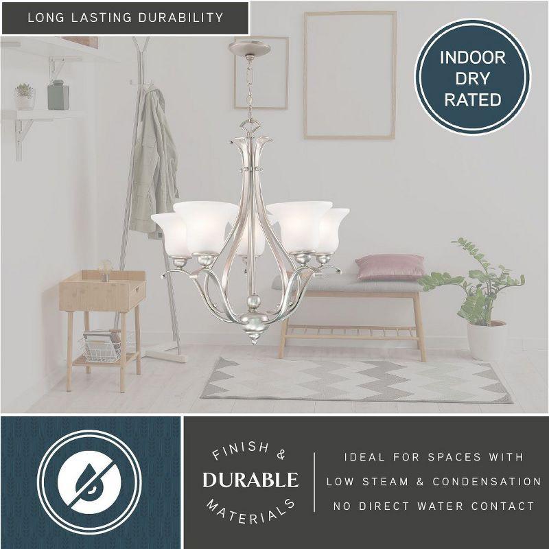 Vaxcel Monrovia 5 - Light Chandelier in  Brushed Nickel