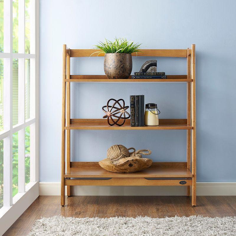 Landon Light Brown Wood Ladder Bookcase