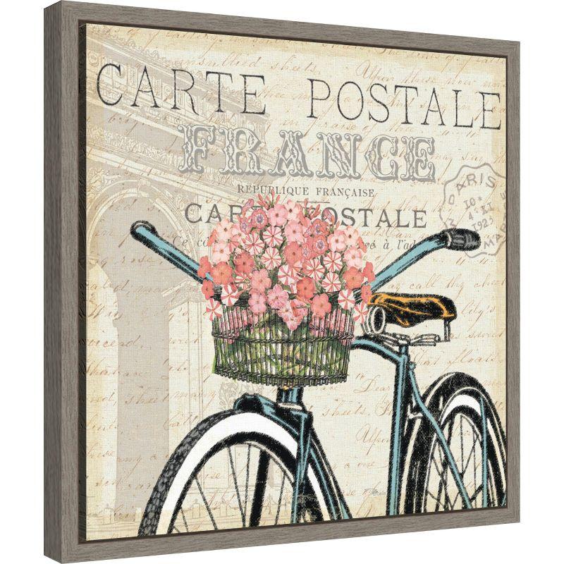 Amanti Art Paris Ride II (bicycle) by Pela Studio Canvas Wall Art Print Framed 16-in. x 16-in.