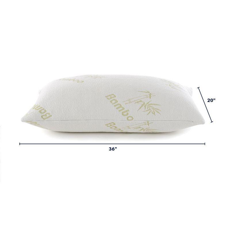 Cheer Collection Shredded Memory Foam Pillow with Washable Rayon from Bamboo Cover