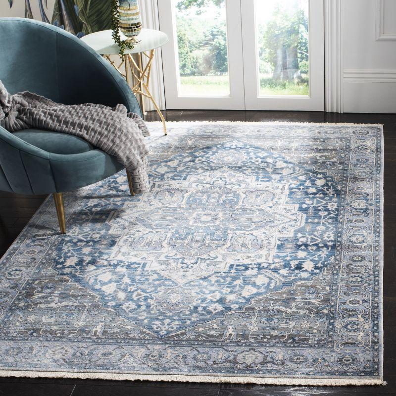 Vintage Persian VTP479 Power Loomed Indoor Area Rug - Charcoal/Blue - 4'x6' - Safavieh