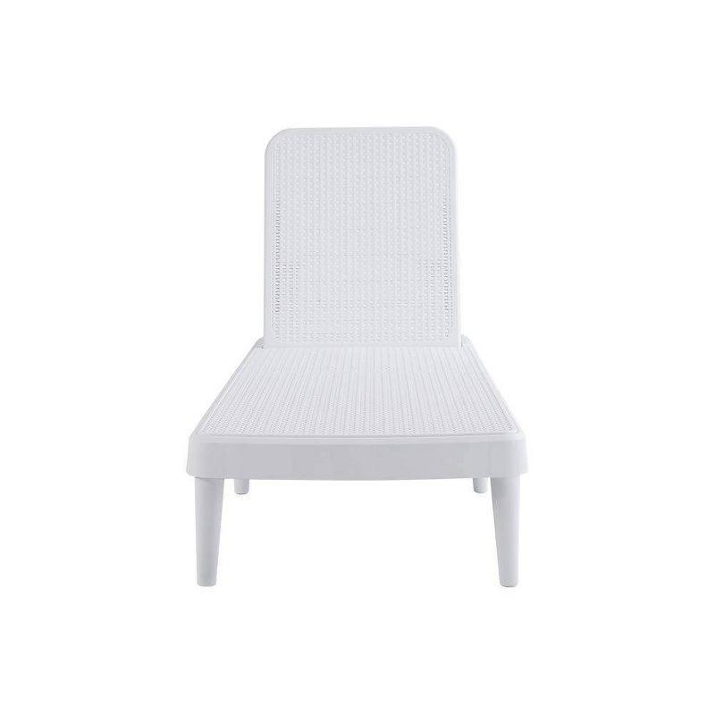 Tahiti Rattan Chaise Lounge in Lagoon White