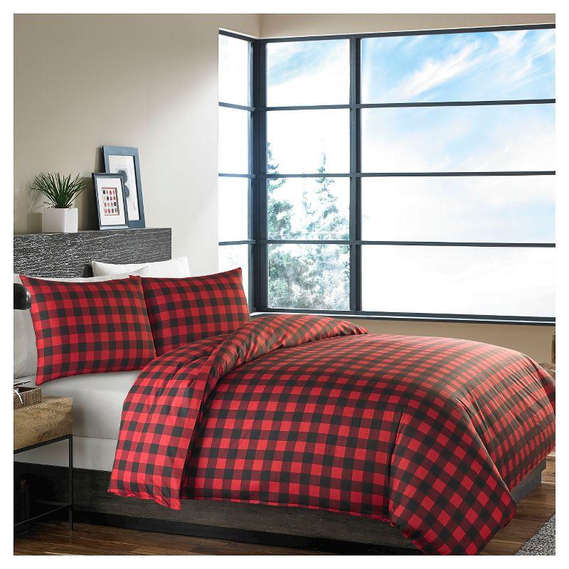 Mountain Plaid Duvet Cover And Sham Set Red - Eddie Bauer®