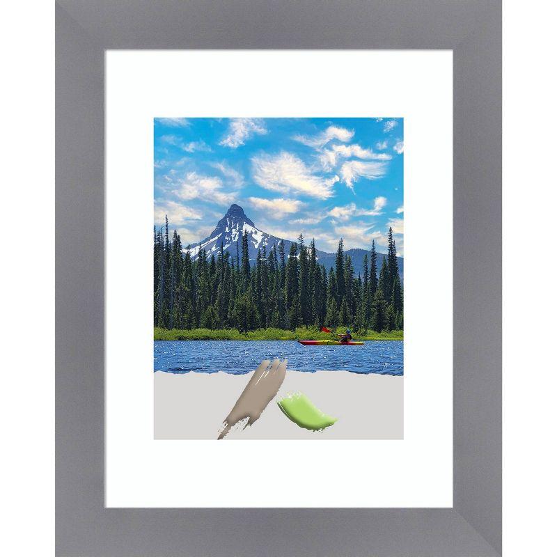 Gray Matte Finish Wood Single Photo Frame 13" x 16"