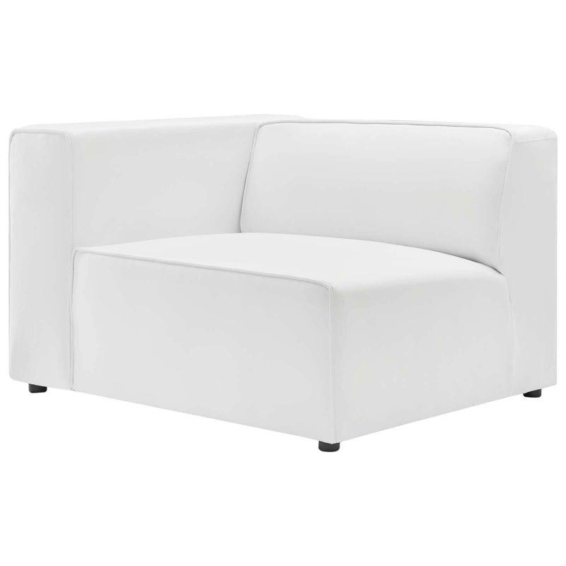 Mingle Vegan Leather Left Armchair White - Modway