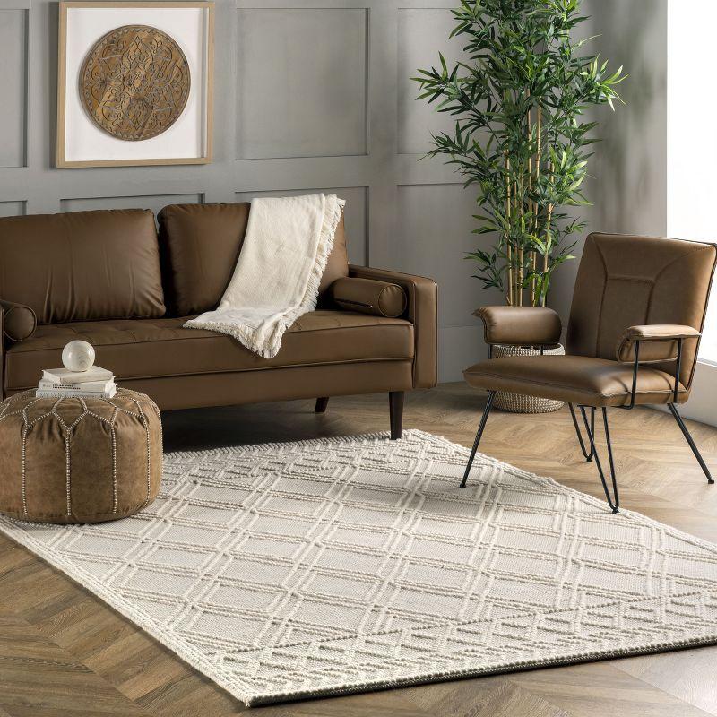 Nuloom Contemporary Trellis Natti Indoor Area Rug, 4' x 6', Ivory