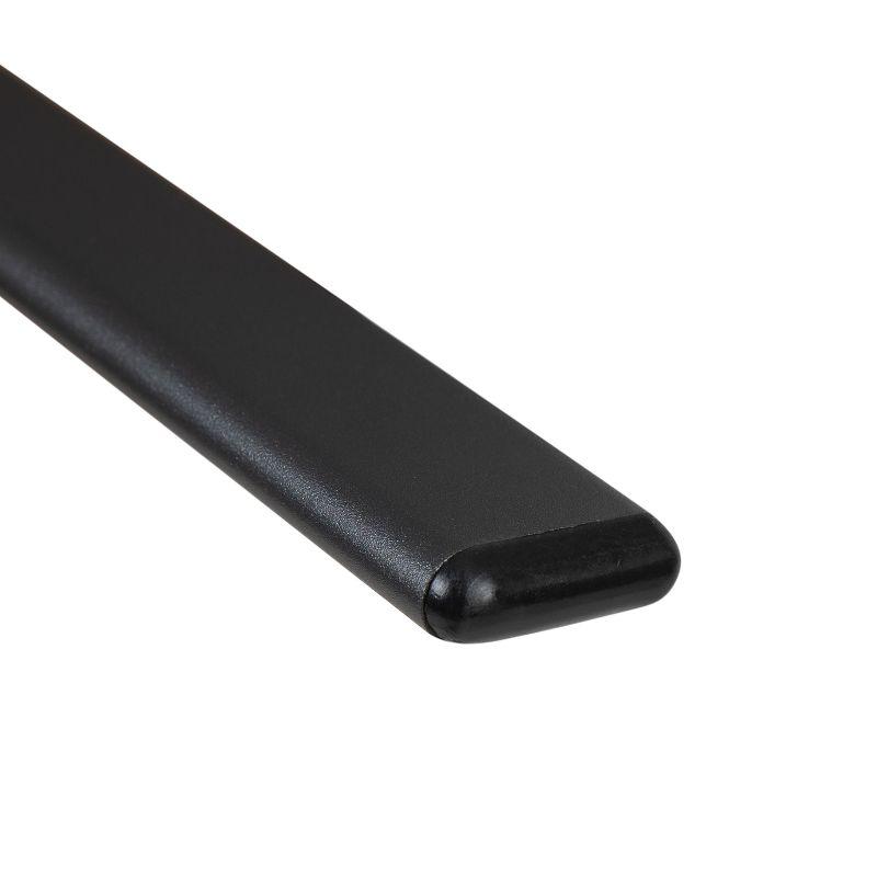 Flash Furniture 2 Pack Brazos Series Black Outdoor Barstool with Flex Comfort Material and Metal Frame