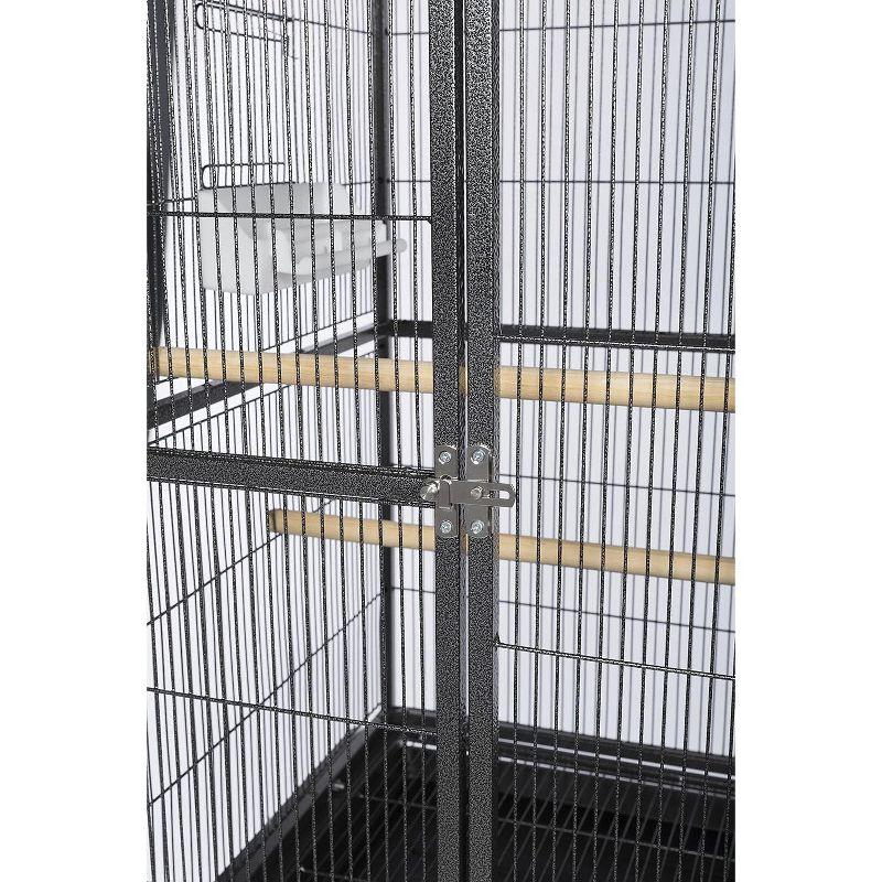 Prevue Pet Products Wrought Iron Flight Cage with Stand, Black Hammertone