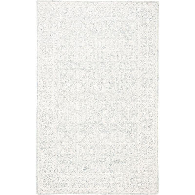 Ivory Rectangular Hand-Tufted Wool Area Rug