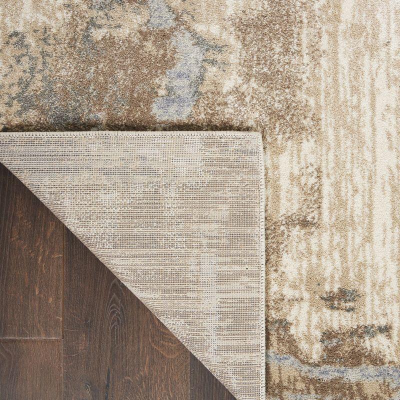 Nourison Home Moroccan Celebration KI386 Gray/Beige/Brown Indoor Area Rug - 5'3 X 7'3
