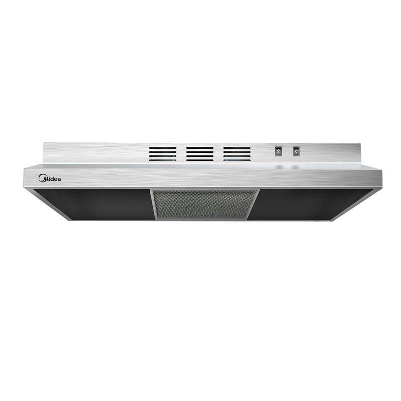 Midea MVU30W2AST 30" Under Cabinet Range Hood, 200 CFM, 2 Speed Fan, Ductless Convertible