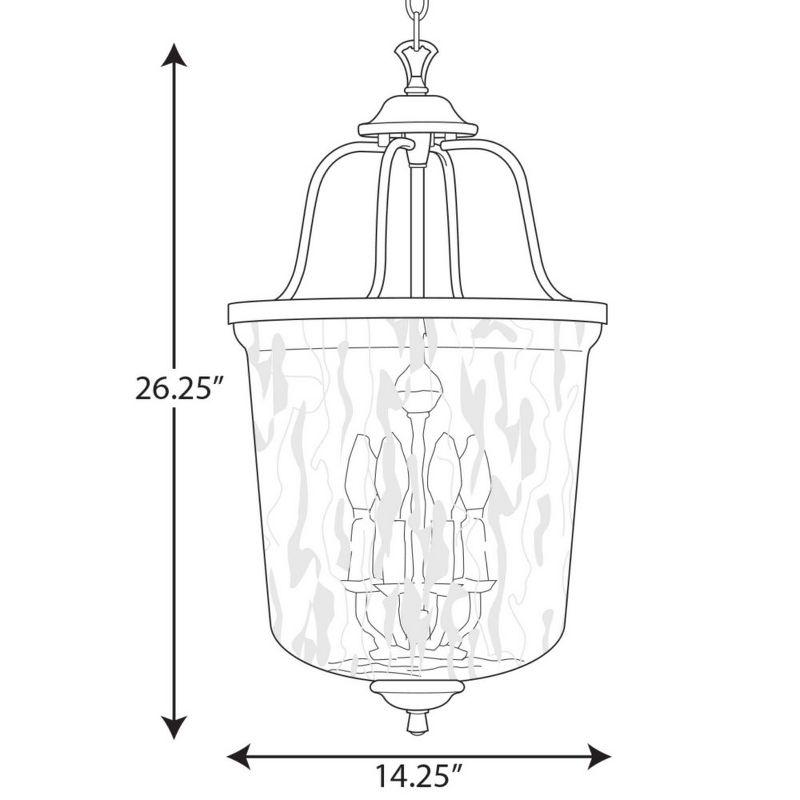 Progress Lighting Bowman 4-Light Black Pendant, Steel, Matte Black, Clear Glass Shade