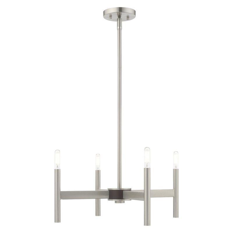 Livex Lighting Copenhagen 4 - Light Chandelier in  Brushed Nickel