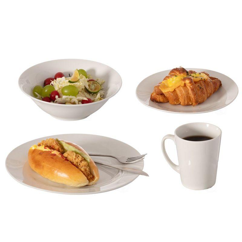 Dinewares Spin Wash Dinnerware Dish Set | Mugs, Salad and Dinner Plates and Bowls Sets, High Quality Dishes with Highly Chip and Crack Resistant, Dishwasher and Microwave Safe