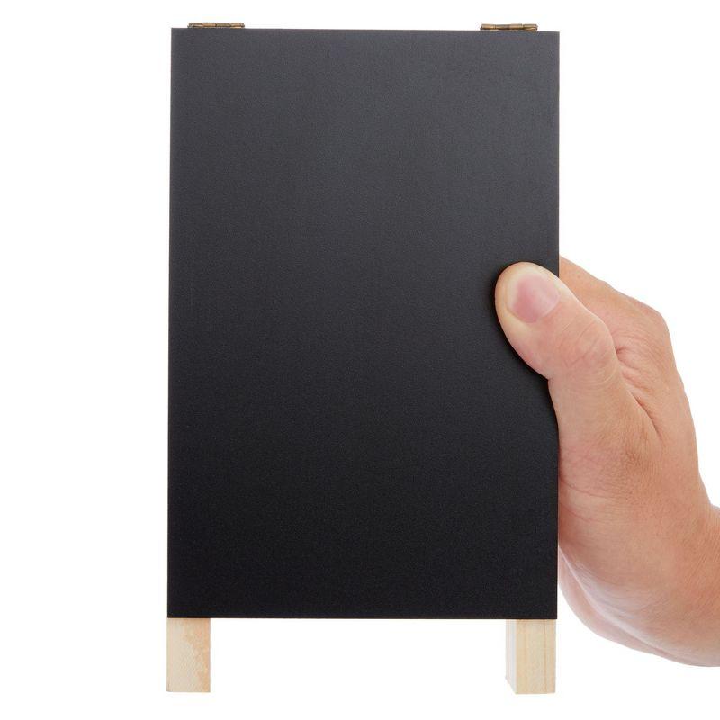 Juvale 2 Pack Small Easel Chalkboard for Tabletops, Restaurant Menu Sign for Catering Events, Weddings (4.5 x 7.5 In)